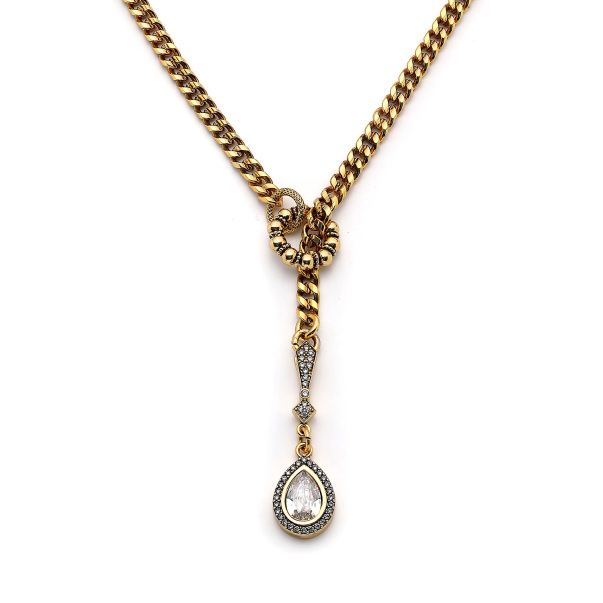 A Drop Of Chic Zirkon Damla Zincir Kolye - 3
