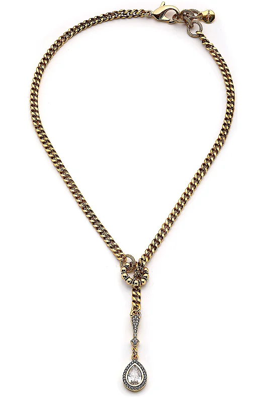 A Drop Of Chic Zirkon Damla Zincir Kolye - (1)