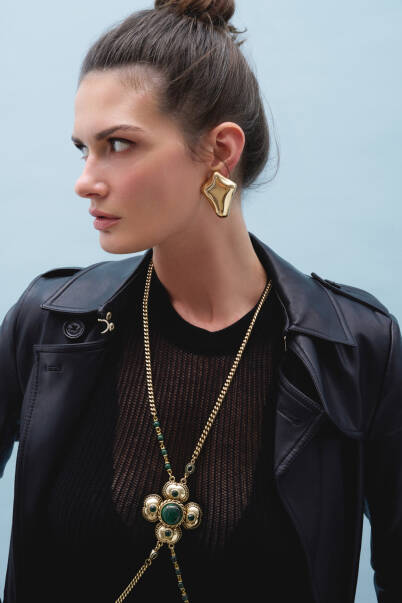 Acrux Gold Plated Pinned Earrings - 3