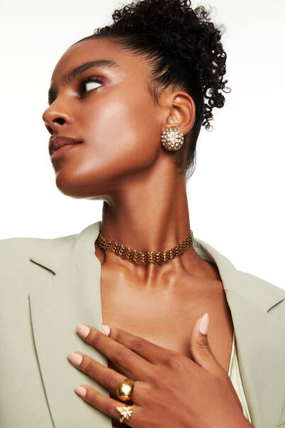 Adela Gold Plated Chain Necklace - 3