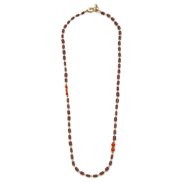 Ala Boheme Glass Bead Coral Necklace - 1