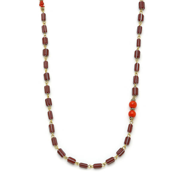 Ala Boheme Glass Bead Coral Necklace - 3