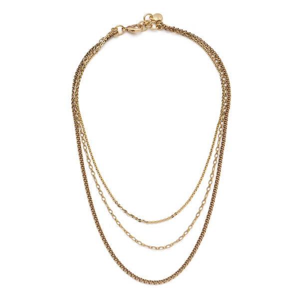 All Time Gold Plated Chain Necklace - 1