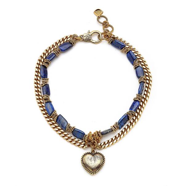 Allure Lapis Kalp Charm Kolye - 1