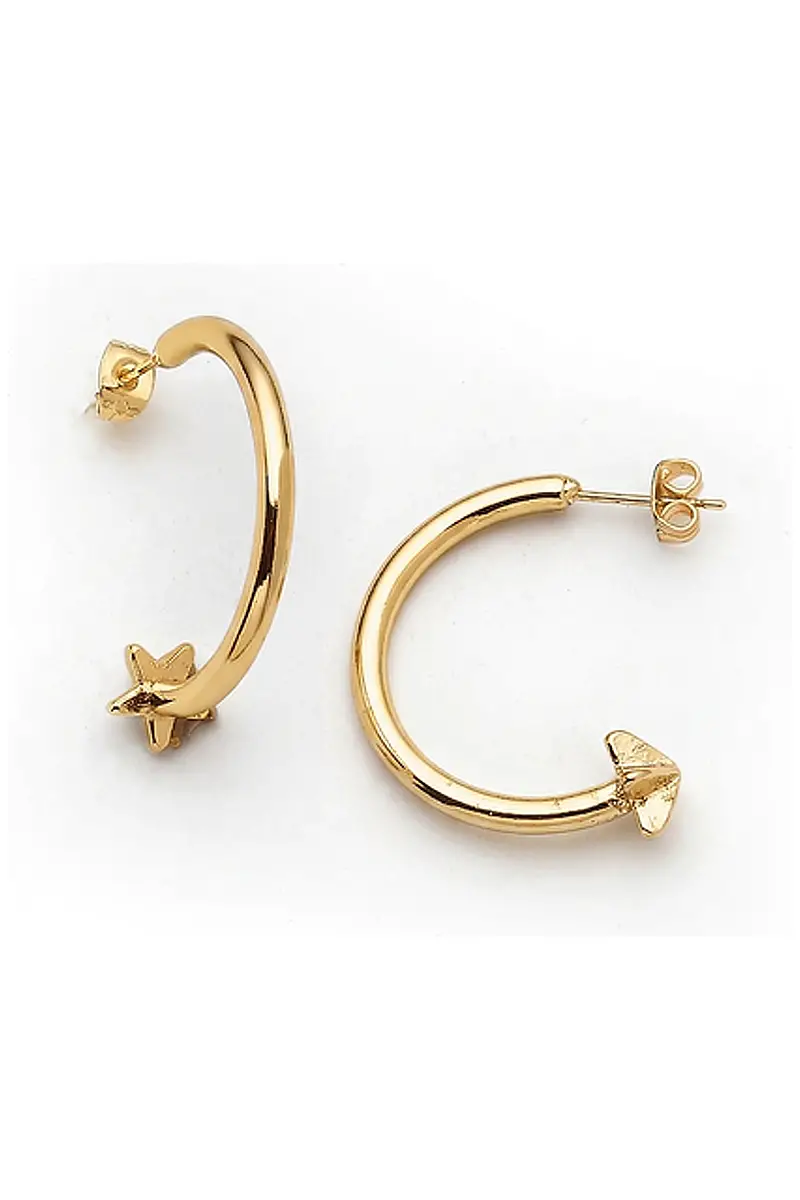 Ami Gold Plated Hoop Earrings