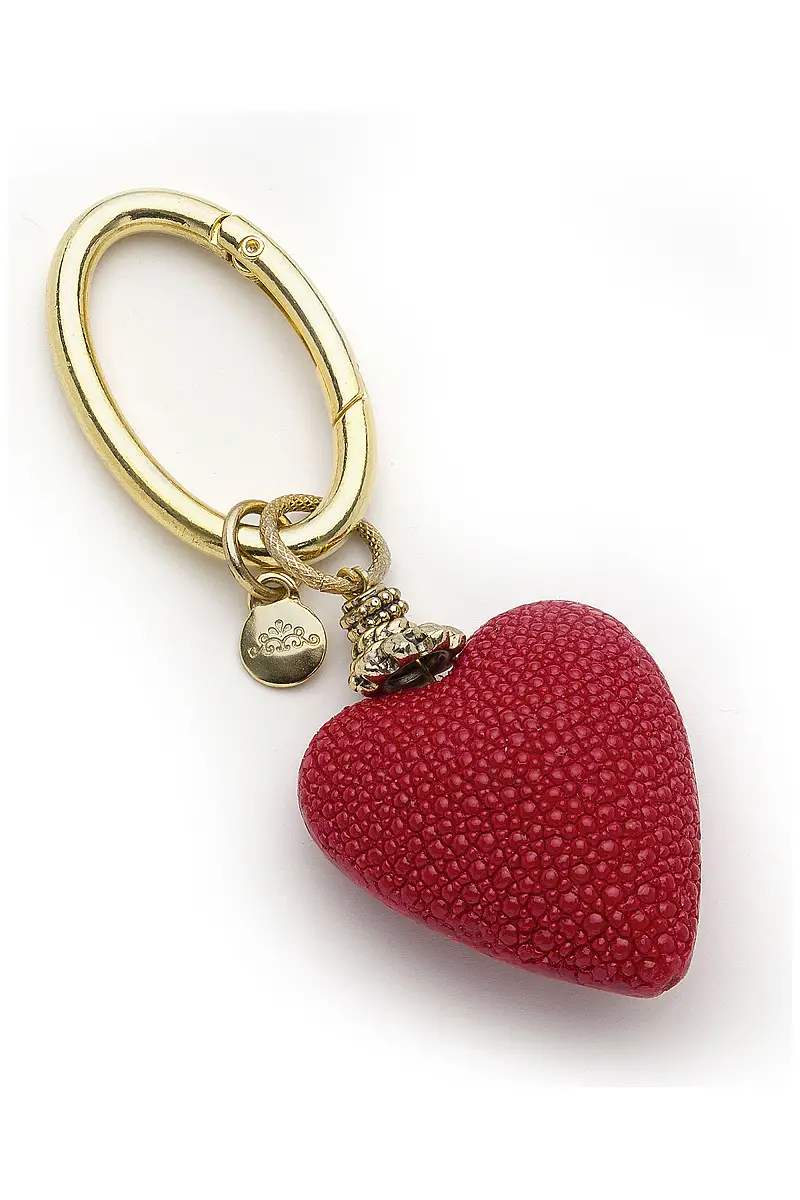 Amour Gold Plated Heart Charm Bag Accessory