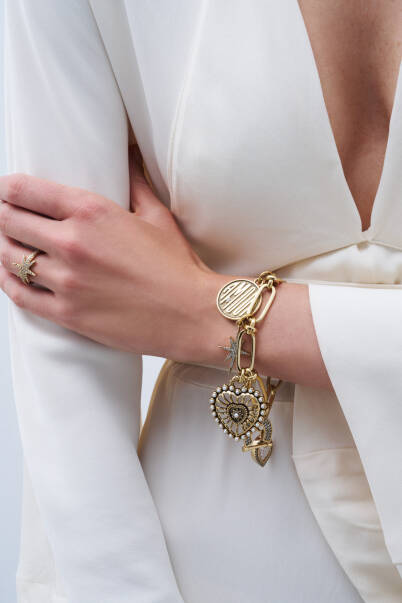 Amour Heart, North Star, Horseshoe & Drop Charm Chain Bracelet - 2