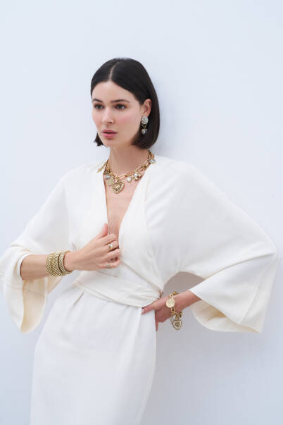 Amour Kalp, Kutup Yıldız, Nal, Damla Charm Zincir Bilezik - 3