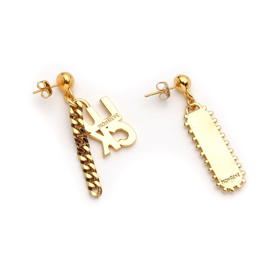 Aneska Lucky Charm Gold Plated Pinned Earrings - (1)