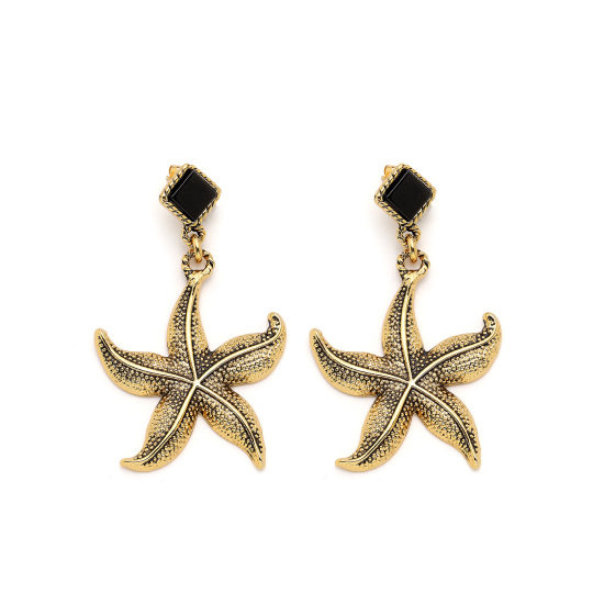 Anti Paxos Star Charm Gold Plated Clip-On Earrings 