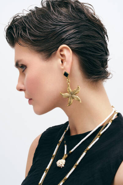 Anti Paxos Star Charm Gold Plated Clip-On Earrings - 4
