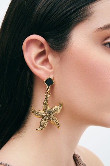 Anti Paxos Star Charm Gold Plated Clip-On Earrings - (1)