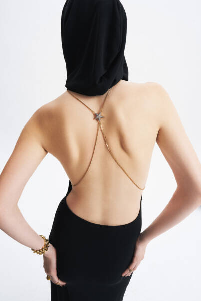 Ariana Gold Plated Star Charm Body Chain - 1