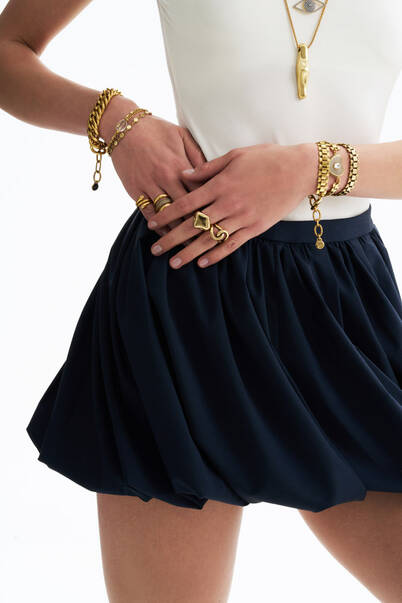 Arlo Crystal Gold Plated Multi-Chain Bracelet - 3