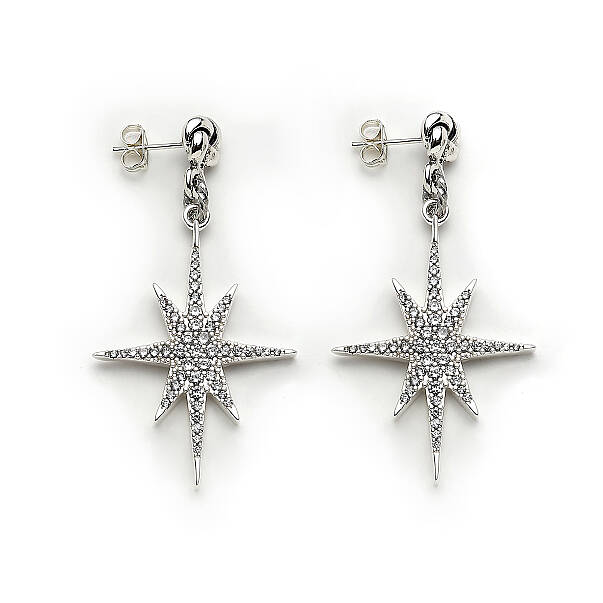 Aura Star Charm Silver Plated Stud Earrings - 1