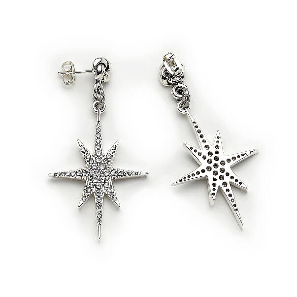 Aura Star Charm Silver Plated Stud Earrings - 2