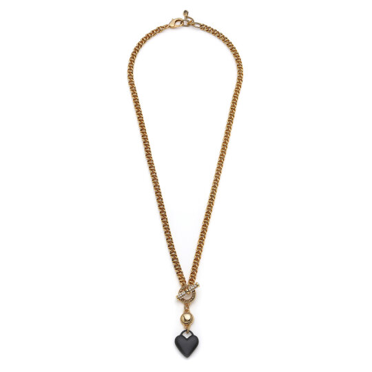 Auralyn Heart Charm Gold Plated Chain Necklace - 