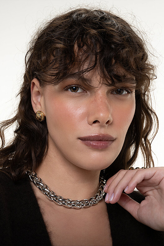 Aureon Gold Plated Pinned Earrings - (1)