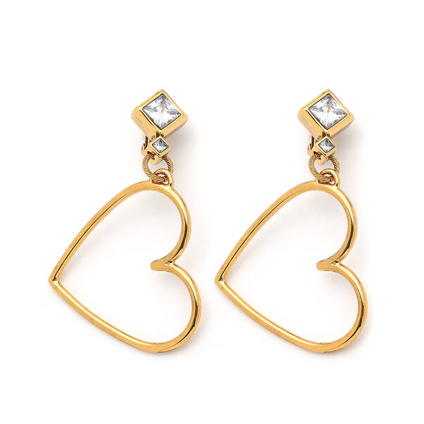 Auva Gold Plated Heart Clip-On Earrings - 1