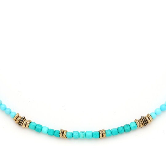Azure Echo Turquoise Natural Stone Necklace - (1)