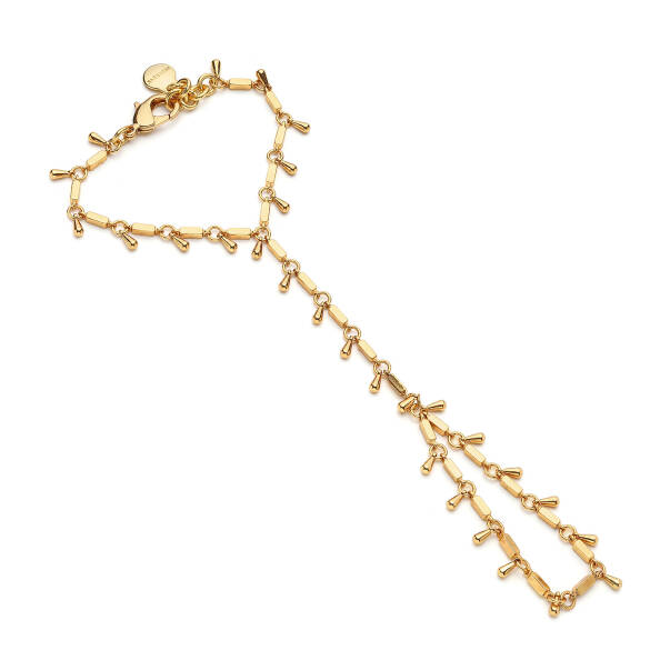 Azzurella Gold Plated Chain Hand Bracelet - 1