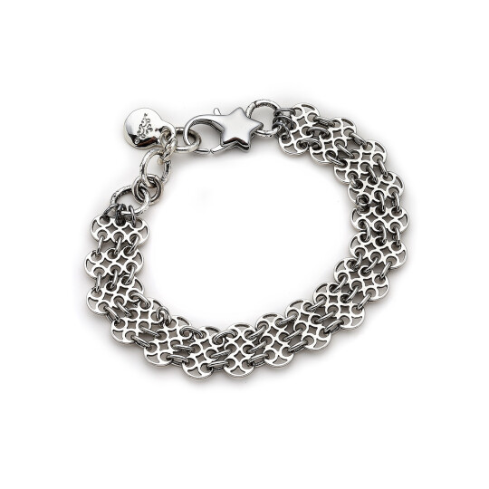 Baroque Silver Plated Chain Bracelet 