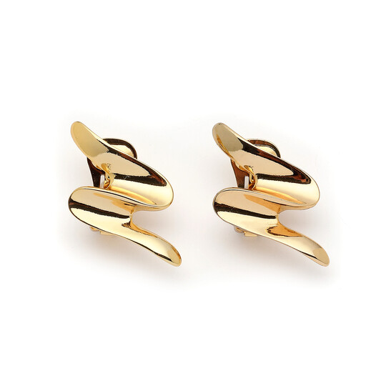 Belta Gold Plated Clip-On Earrings 