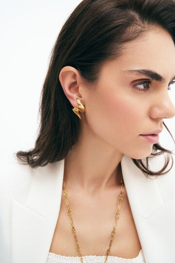 Belta Gold Plated Clip-On Earrings - (1)