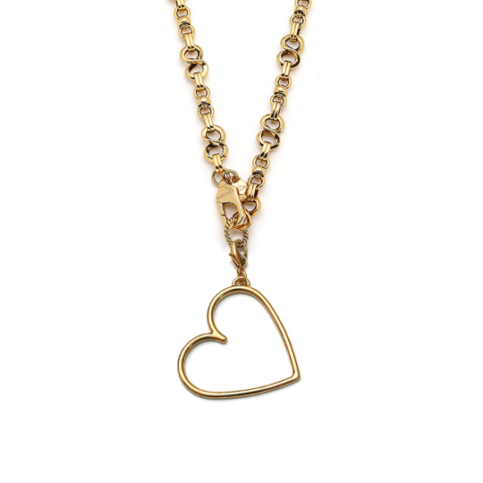 Berequet Gold Plated Para Charm Chain Necklace - (1)