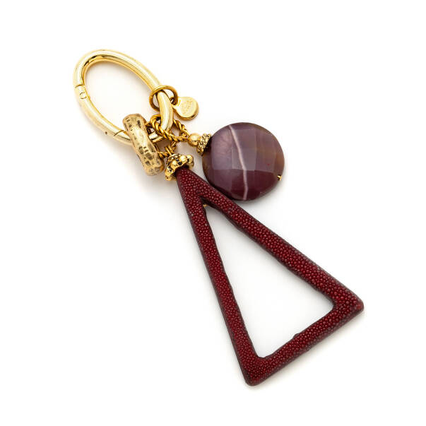 Berry Go Üçgen Charm Doğaltaş Çanta Aksesuarı - 1