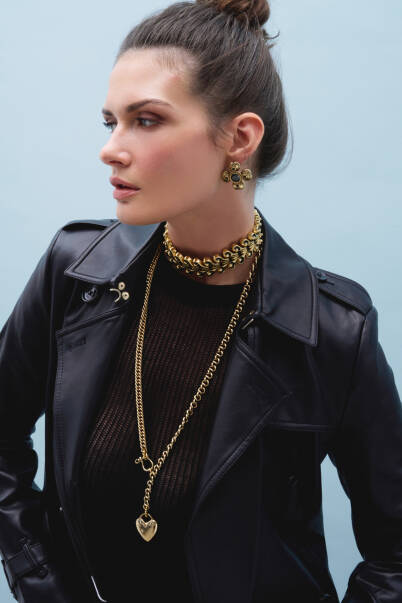 Beryl Lapis Yonca Charm İğneli Küpe - 7