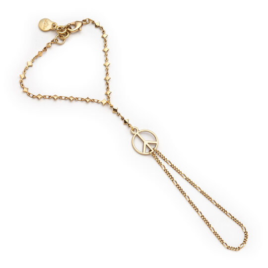 Peace Altın Kaplama Zincir Şahmeran - 