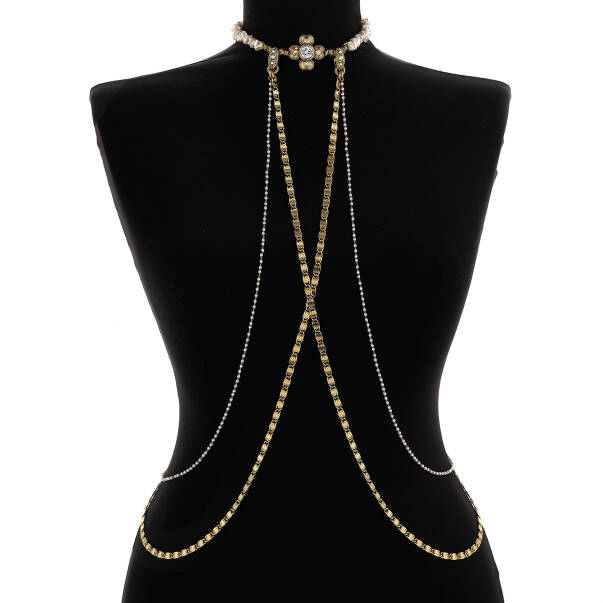 Binded With Love Gold Plated Chain Body Chain - 5