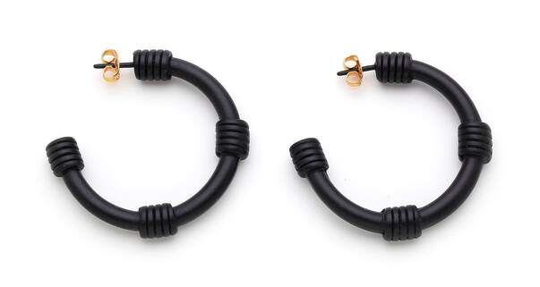 Blackıe Hoop Küpe - 1