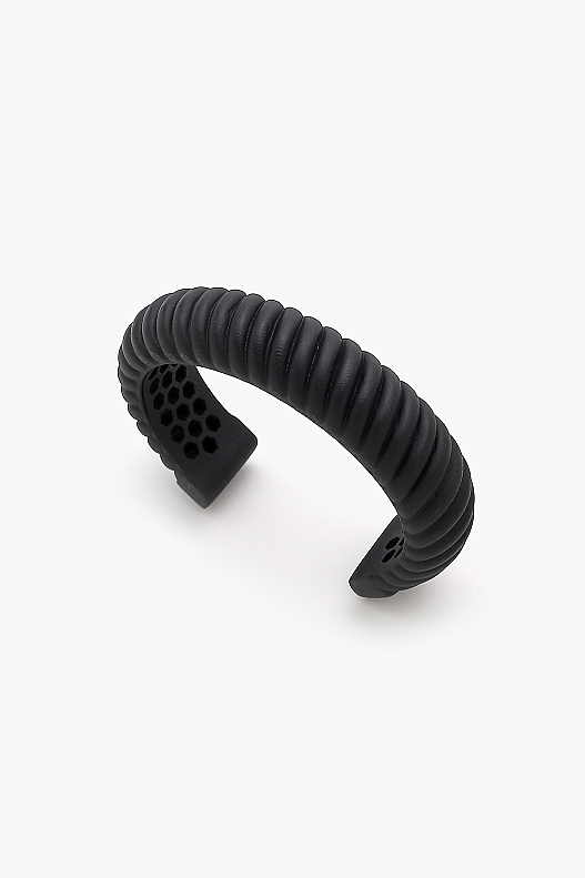 Blake Black-Plated Cuff Bangle - 