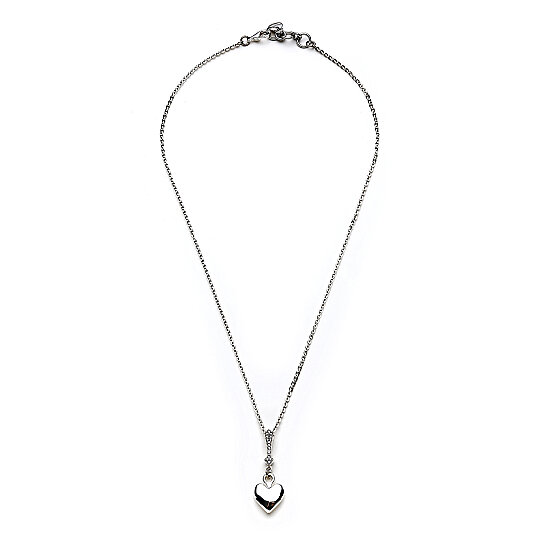Blink Heart Charm Silver Plated Chain Necklace - 