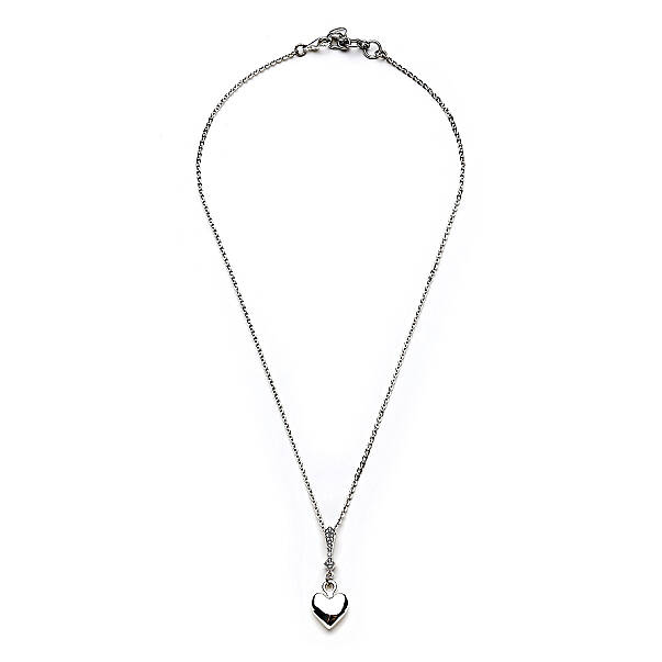 Blink Kalp Charm Gümüş Kaplama Zincir Kolye - 1