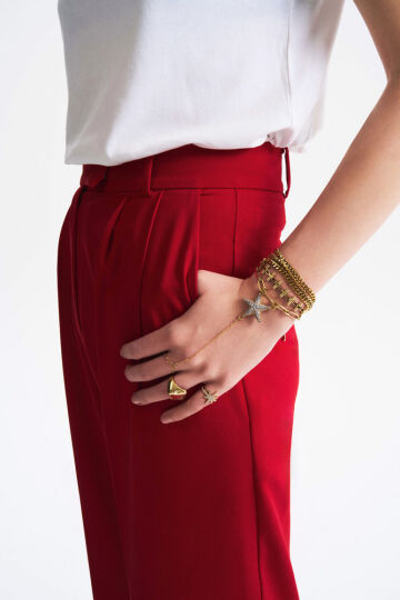 Bliss Gold Plated Multi Chain Bracelet - (1)