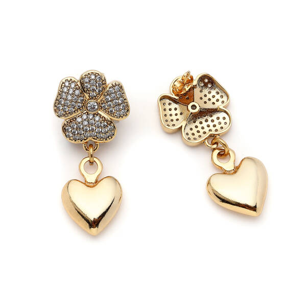 Blooming Heart Pinned Earrings - 3