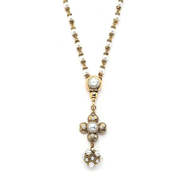 Blooming Light Pearl Clover Charm Pearl Necklace - 4