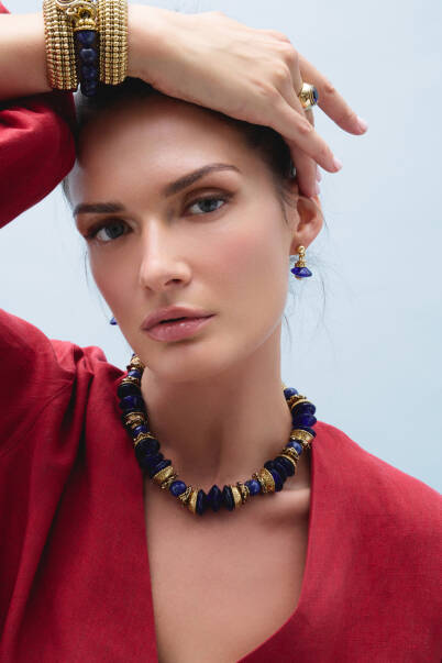 Blue Radiance Zircon, Gold Plated Ring - 4