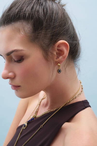 Bluen Evil Eye, Heart Charm Chain Necklace - 6