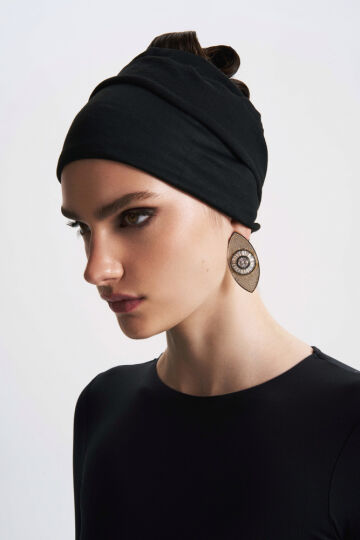 Bold Gaze Zircon Eye Pinned Earrings - 