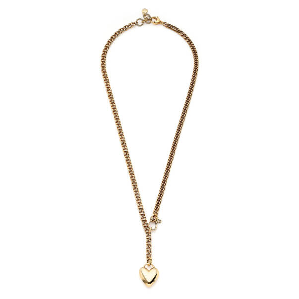 Bold Heart Kalp Charm Zincir Kolye - 2