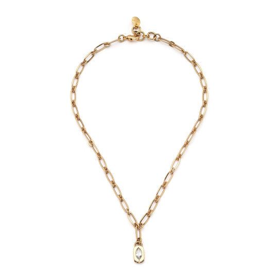 Bold Line Zirkon Damla Charm Zincir Kolye - 