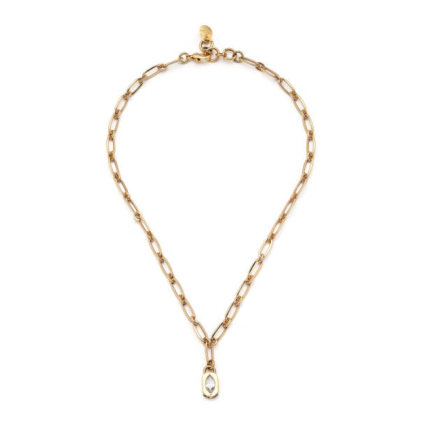 Bold Line Zirkon Damla Charm Zincir Kolye - 1