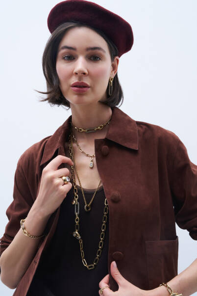 Bold Line Zirkon Damla Charm Zincir Kolye - 4