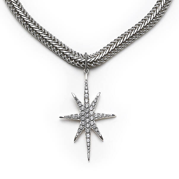 Bold Yıldız Charm Gümüş Kaplama Zincir Kolye - 3