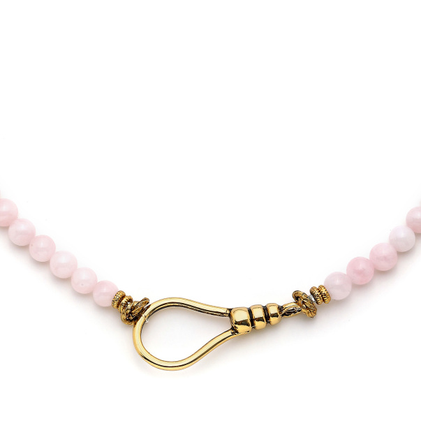 Bolted Rose Quartz Natural Stone Necklace - 3