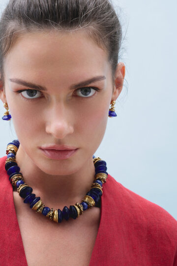 Born Of Stone Glass Bead Necklace - (1)